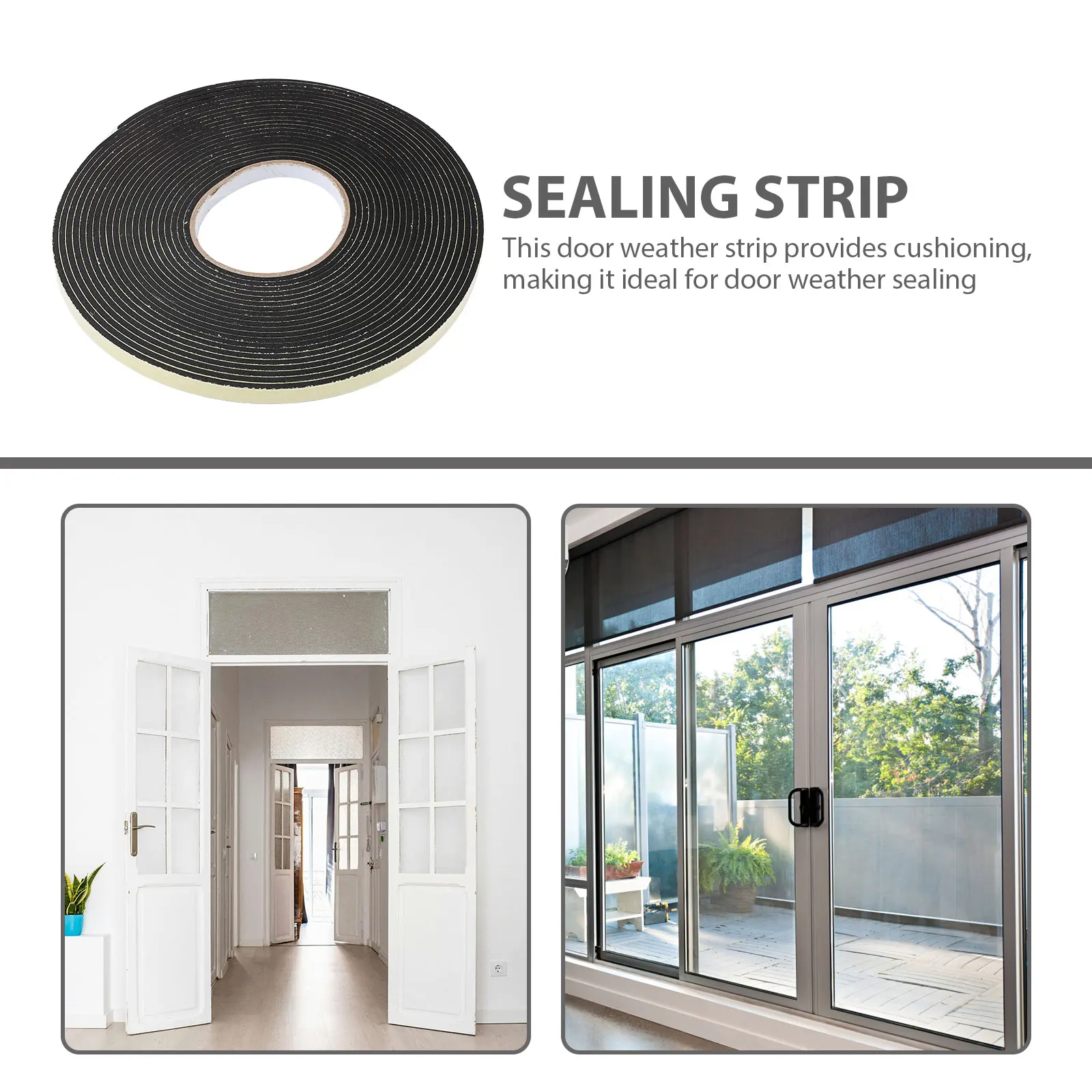 

10 Rolls Anti-shock Tape Door Sealer Anti-collision Strip Microwave Eva Insulation Sealing Strips