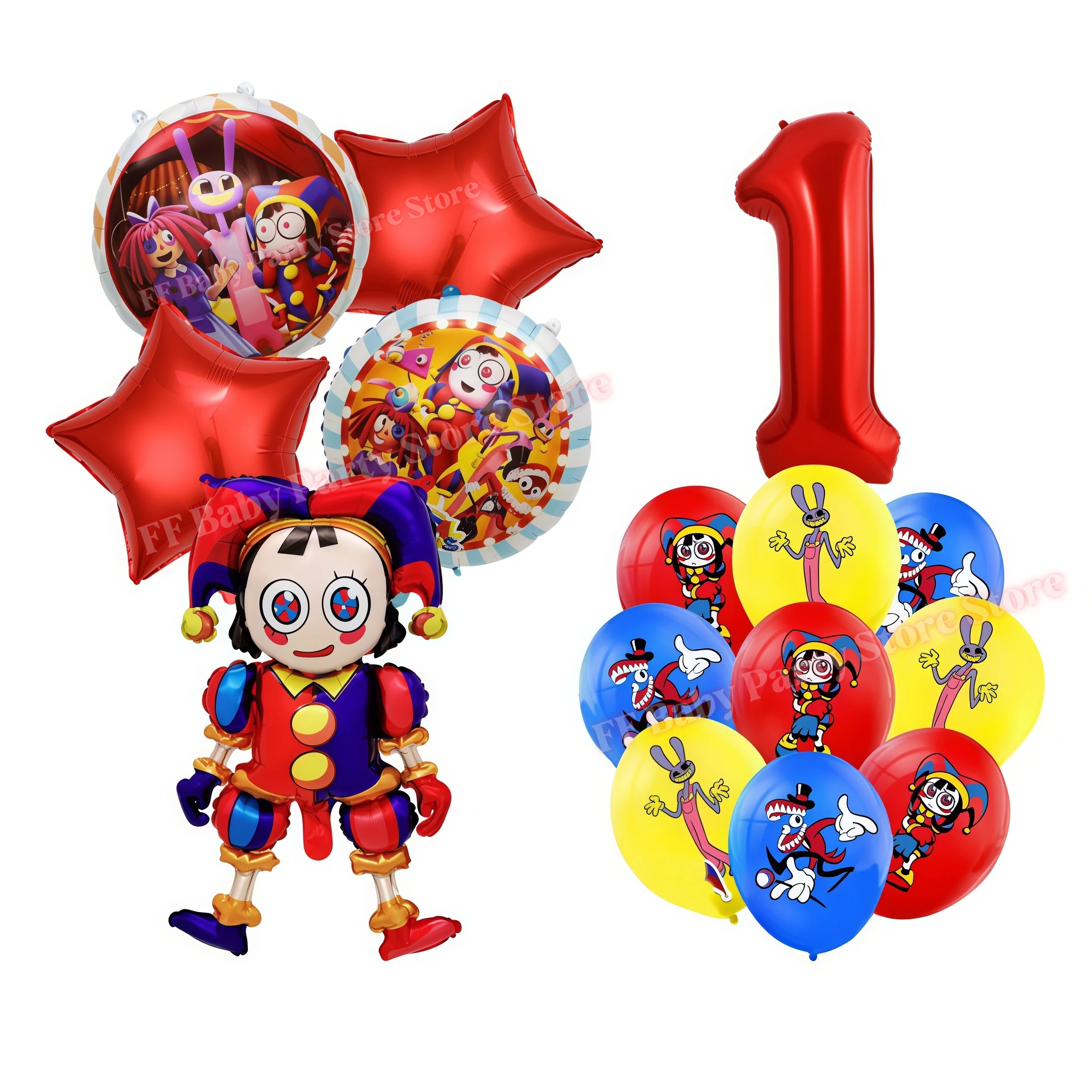 Erstaunliches Tischgeschirr Geburtstagsparty-Dekoration Digitales Zirkus-Ballon-Teller-Becher-Banner-Set Kinder-Geschenk Baby-Shower-Partyzubehör – Detail 30