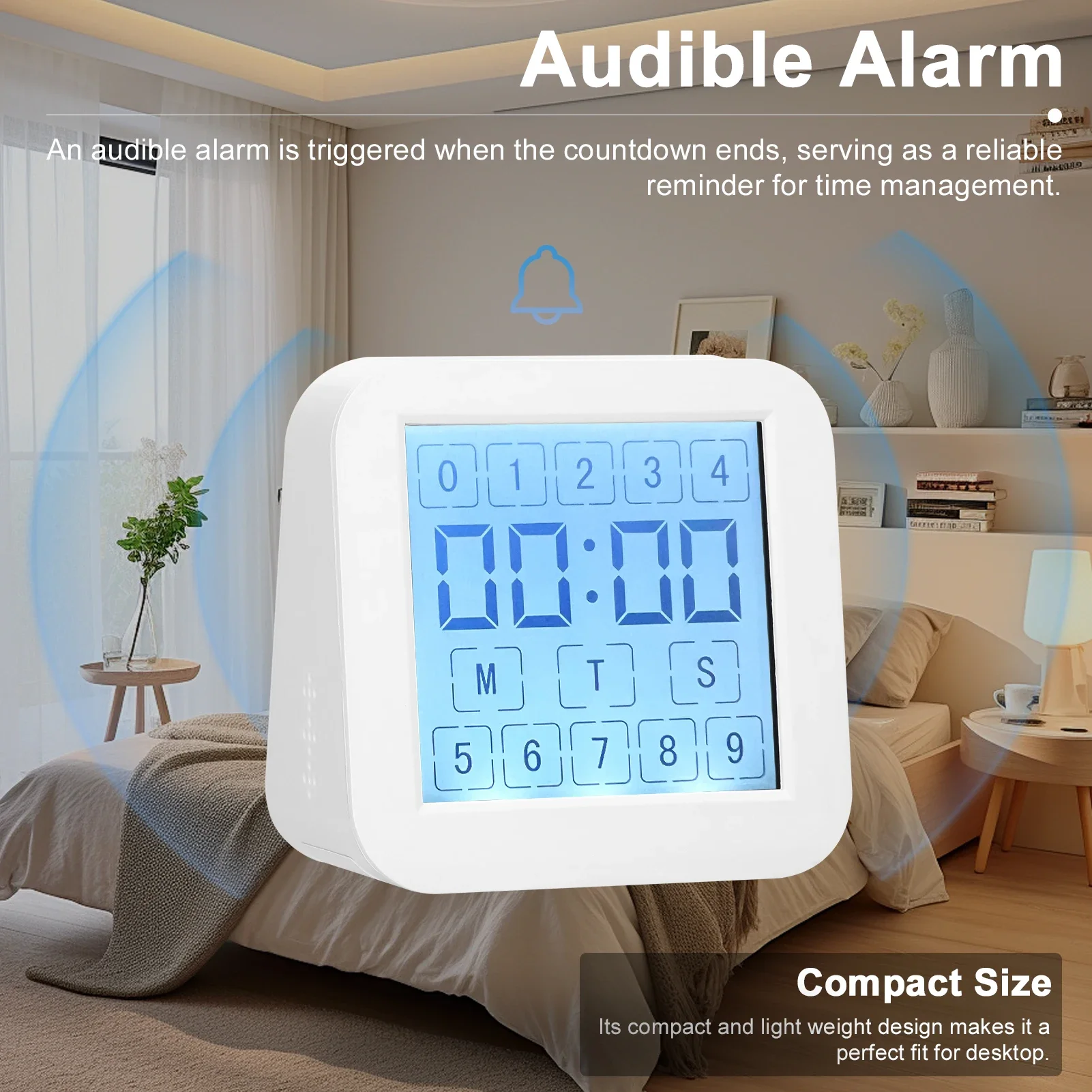 

Multifunctional LCD Digital Display Touching Screen Hygrothermograph Indoor Humidity and Temperature Meter Dual-Screen Table