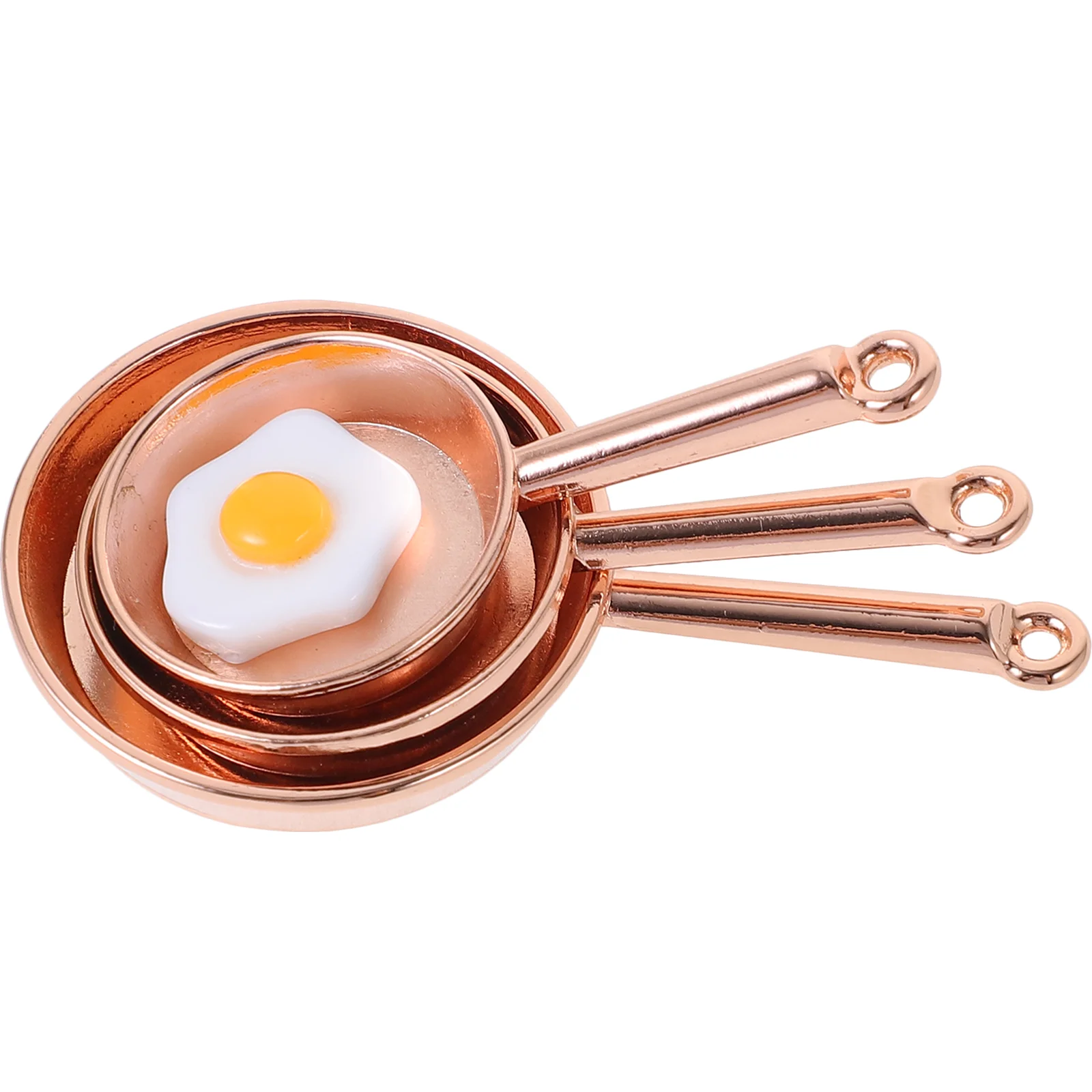 Mini Fried Egg Model Miniature Skillet Kids Cooking Toys Play House Griddle Ornaments Simulation Pans Child