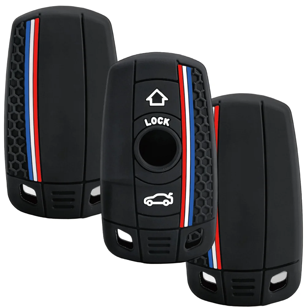 Silicone Car Key Case For BMW E46 E60 E70 E87 3 5 6 Series M3 M5 X1 X5 X6 Z4 E71 E72 E88 E89 E91 E90 Keychain Holder Accessories