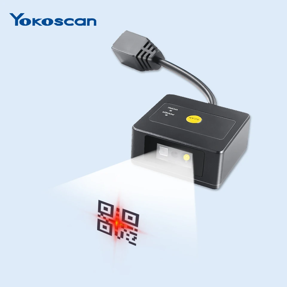 Escáner de código de barras Qr con cable USB de mano 1D 2D Escáner de código de barras con disponibilidad en stock