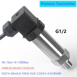 G1/2 pressure transmitter sensor 0-1bar 3bar 5bar 150bar DC24V DC5V pressure transducer hydraulic 4-20mA 0-10V 0.5-4.5V 0-3.3V