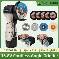 16.8V Cordless Angle Grinder Rechargeable Grinding Tool Polishing Grinding Machine For Cutting Diamond Cordless Power Tools