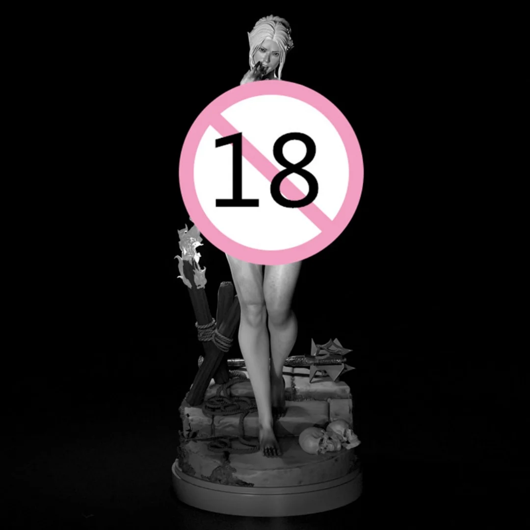 Figura de resina a escala 1/24, elfos de sangría, Nsfw, Kit de modelo de ensamblaje DIY, juguete de escultura sin montar y sin pintar