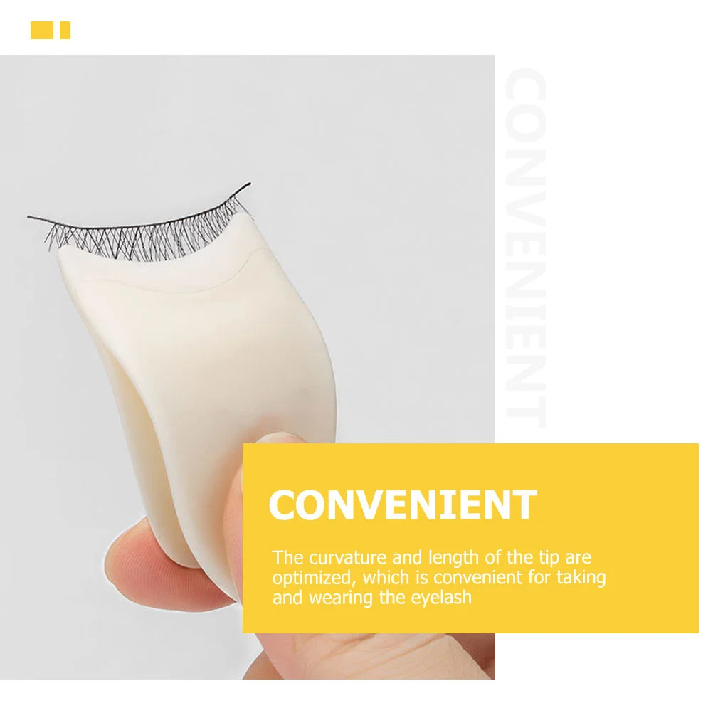 

2Pcs False Eyelash Tweezer Stable Quality Wear-Resistant Eyelash Applicator Practical Lightweight Design for Easy Application