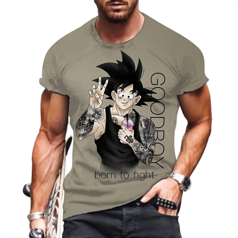 2025 New Dragon Ball Z Men's T-shirt Vegeta Men Majin Buu Tops Goku Fashion Harajuku Style Short Sleeve Y2k T-shirts New Anime