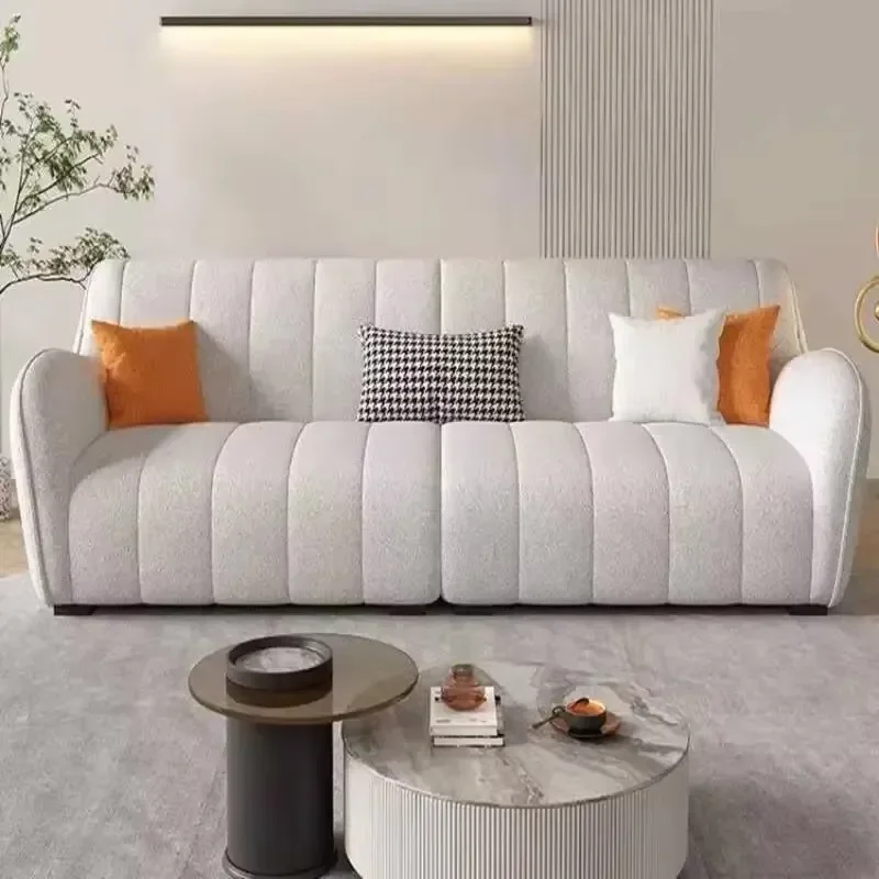 Lazy Elegant Large Sofa Velvet European Backrest Modern Design Puffs Sofa Salon Luxury Nordic Divani Da Soggiorno Home Furniture