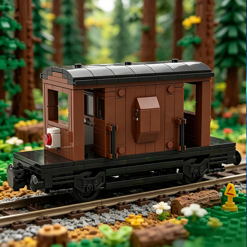 274 PCS MOC City Transportation Train Brake Carriage Model Custom Puzzle Bricks DIY Creative Assembly Kids Puzzle Birthday Gifts