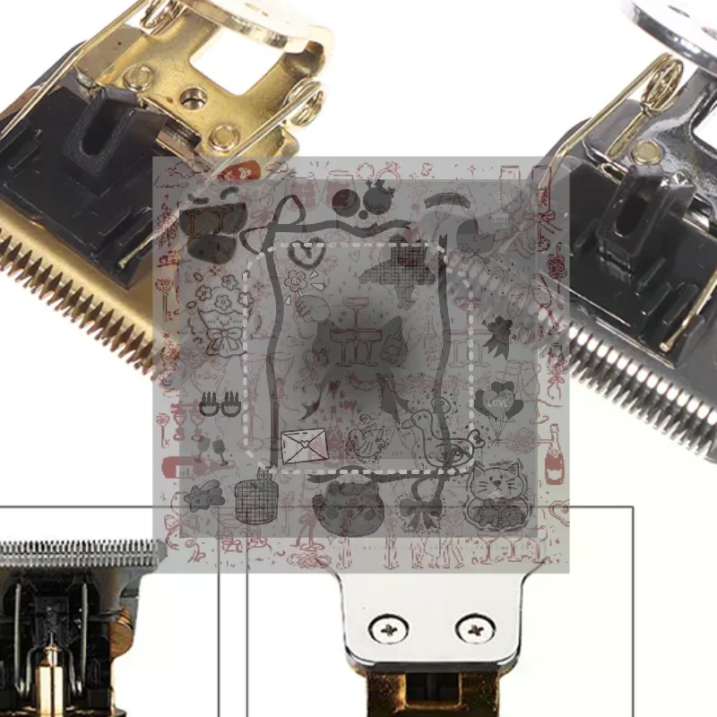 T-Shaped Hair Clipper Blade With Stand T9 Blade Trimmer Replacement Clipper Head