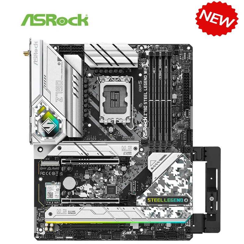 13th & 12th Gen Z790 Motherboard NEW For ASRock Z790 Steel Legend WiFi Motherboard Socket LGA1700 DDR5 Desktop Mainboard