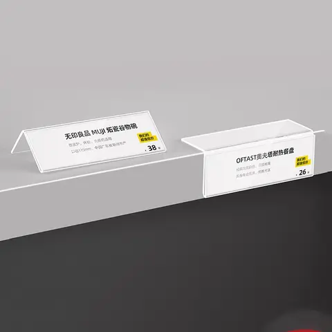 10 teile/los Acryl Preisschild Display Stand Vielseitige Tisch Zeichen Produkteinführung Werbung in Geschäften Preiskarte Halter
