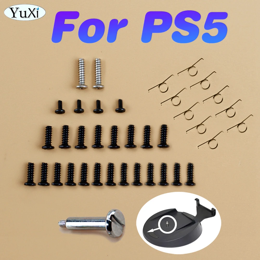 Full Screw Set For PS5 L2 R2 Buttons Springs Trigger Keys For PlayStation 5 Controller Springs Repair Base Stand Screw Part