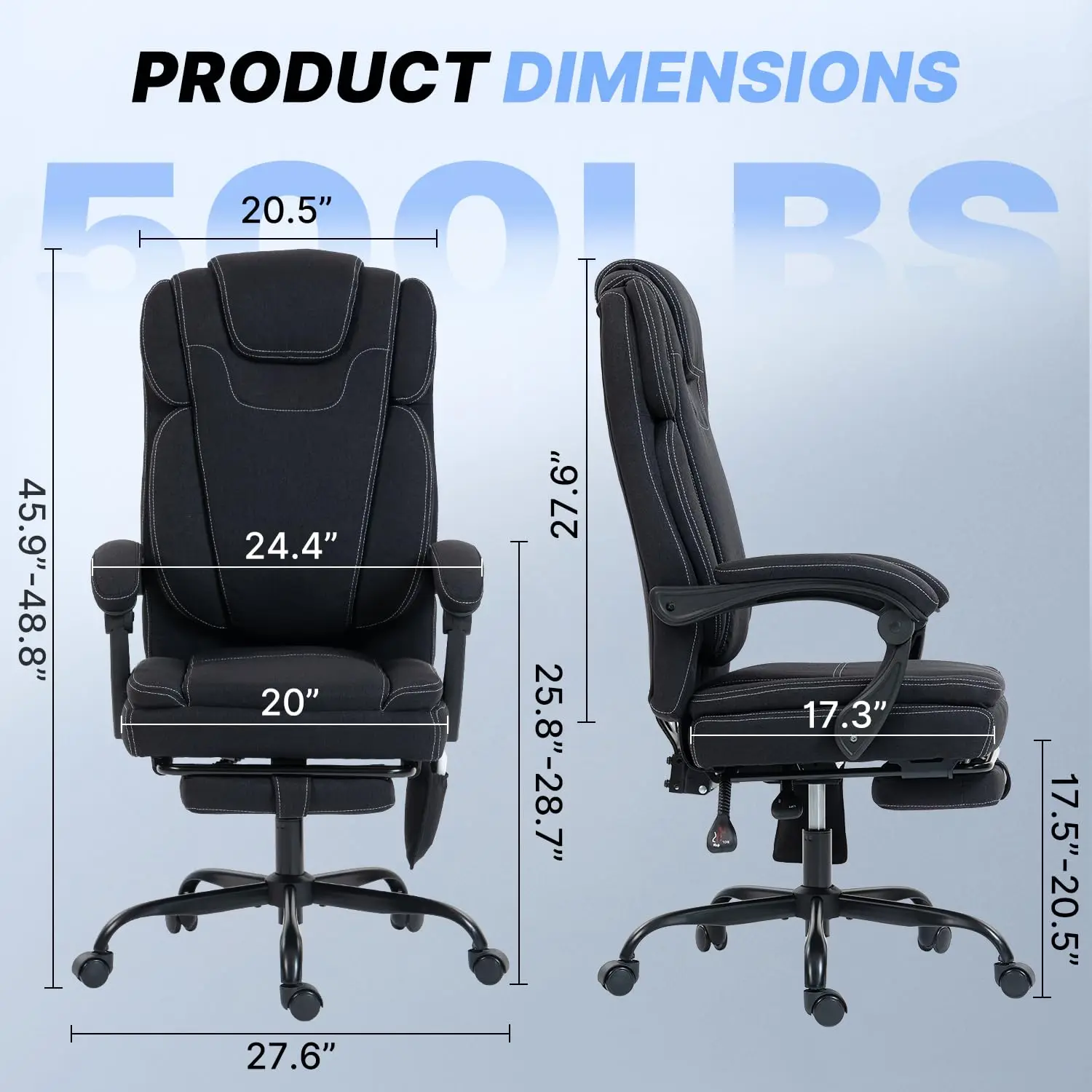 Massage Office Chair Heat Reclining High Back Ergonomic Desk Seat, Customized
