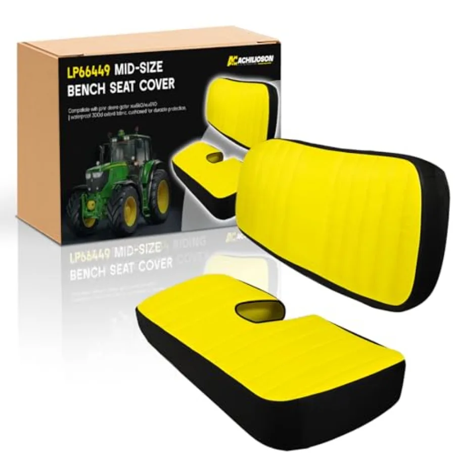 

Mid-Size Bench Seat Cover Compatible with John Deere Gator XUV560/XUV590 Waterproof 300D Oxford Fabric Cushioned for Durable Pr