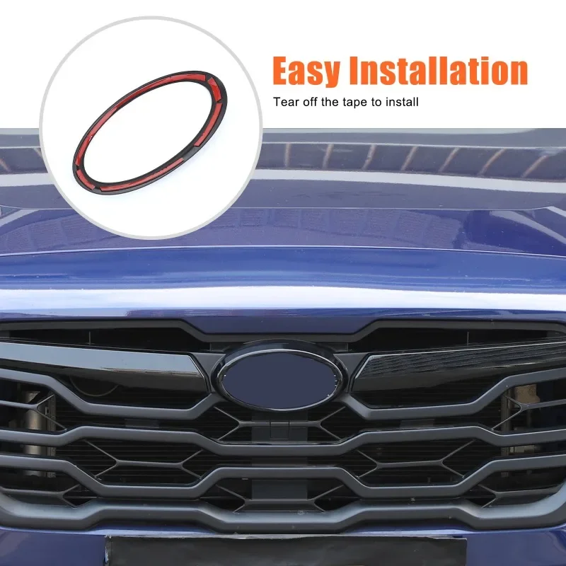 Front Grille Logo Decor Ring Car Front Badge Decorative Front Logo Ring Trim Car Accessories For Subaru Crosstrek 2024-2026 - view 3
