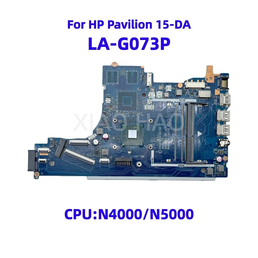 Placa base para ordenador portátil EPK50 LA-G073P para HP Pavilion 15-DA 15T-DA con CPU Intel N4000 N5000 DDR4 UMA, 100% probada y en funcionamiento