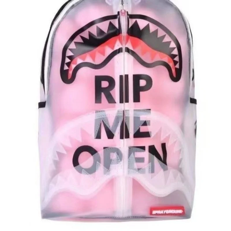 Sports Backpack Sg Spoof Shark Babes Student Transparent Darong Tide Brand Backpack Casual Travel School Bag Gift