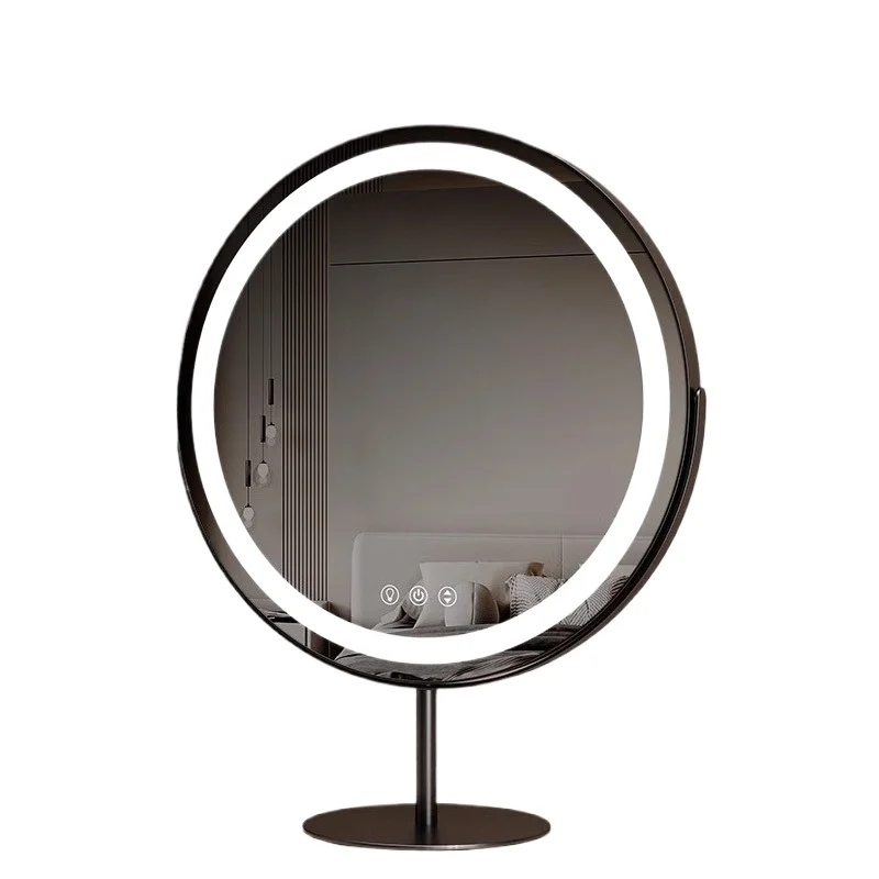 

Light luxury led makeup mirror, simple bedroom with lamp smart desktop modern simple makeup mirror