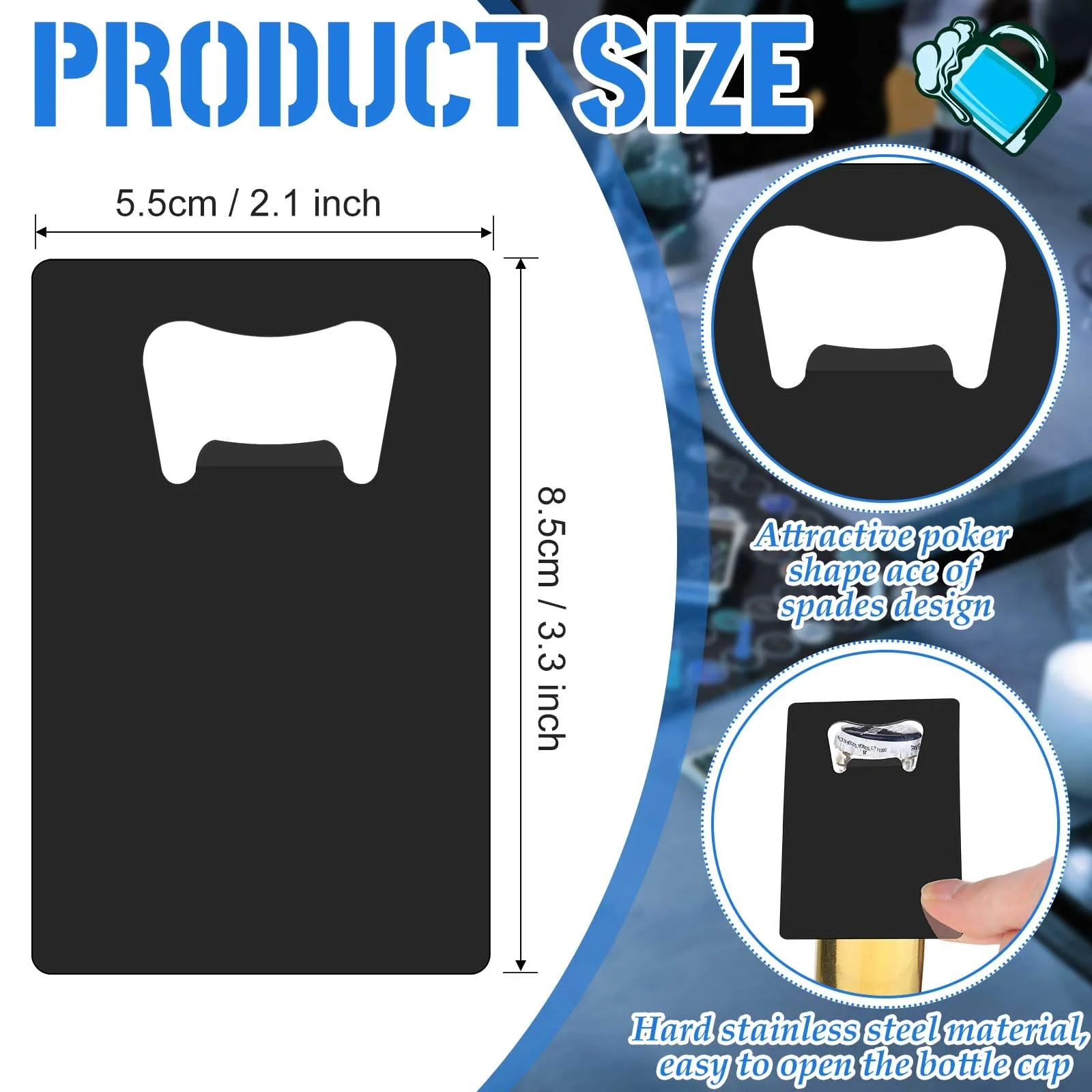 1/5/10pcs Credit Card Bottle Opener, Poker Groomsmen Wallet, Stainless Steel Beer Bottle Opener For Wallet And Pocket