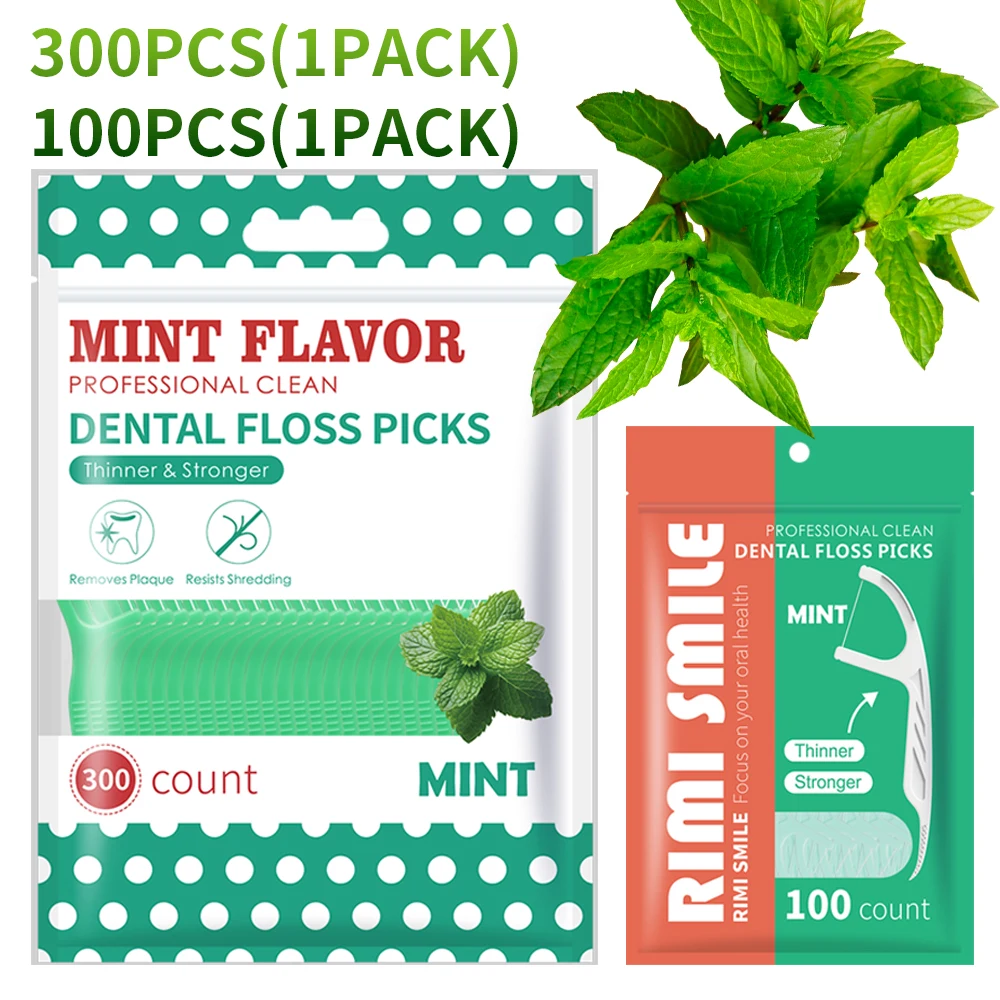 

400PCS Mint Flavored Deep Cleaning Floss Picks Disposable Dental Cleaning Sticks Toothpaste for Removing Plaque Oral Health