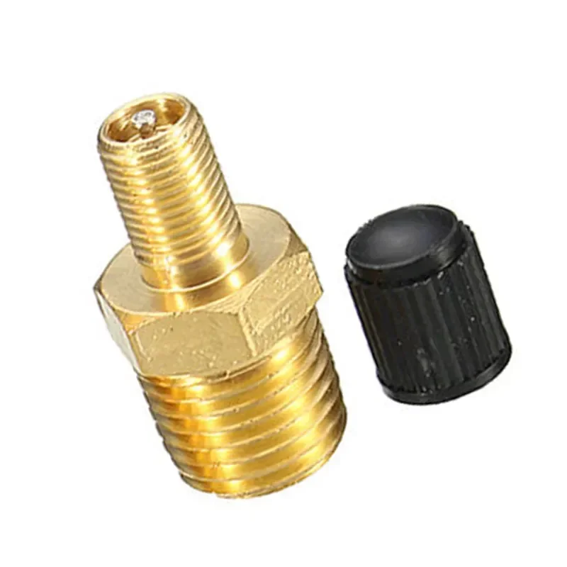 New 1/4 Inch NPT Solid Nickel Plated Brass Air Compressor Tank Fill Valve With Installed Core And Black Plastic Cap NEW