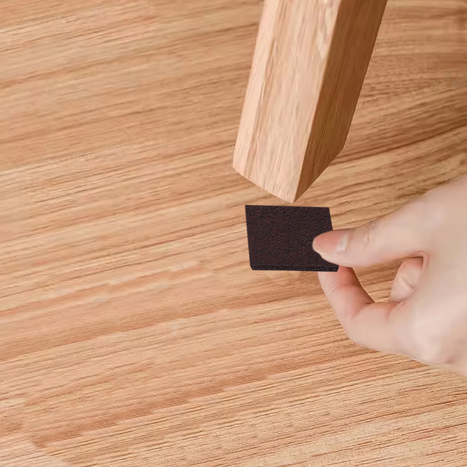 

32Pcs Self Adhesive Felt Furniture Pads Chair Leg Floor Protectors Scratch Resistant Square Chair Foot Pads for Hardwood Floor