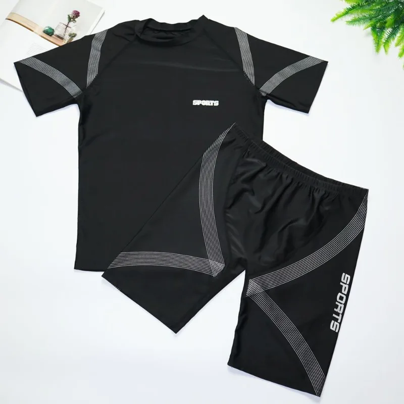 New Men\'s Swimming Suit Swimming Set Youth Adult Men\'s Plus Size Swimming Suit Men\'s Training Swimming Suit