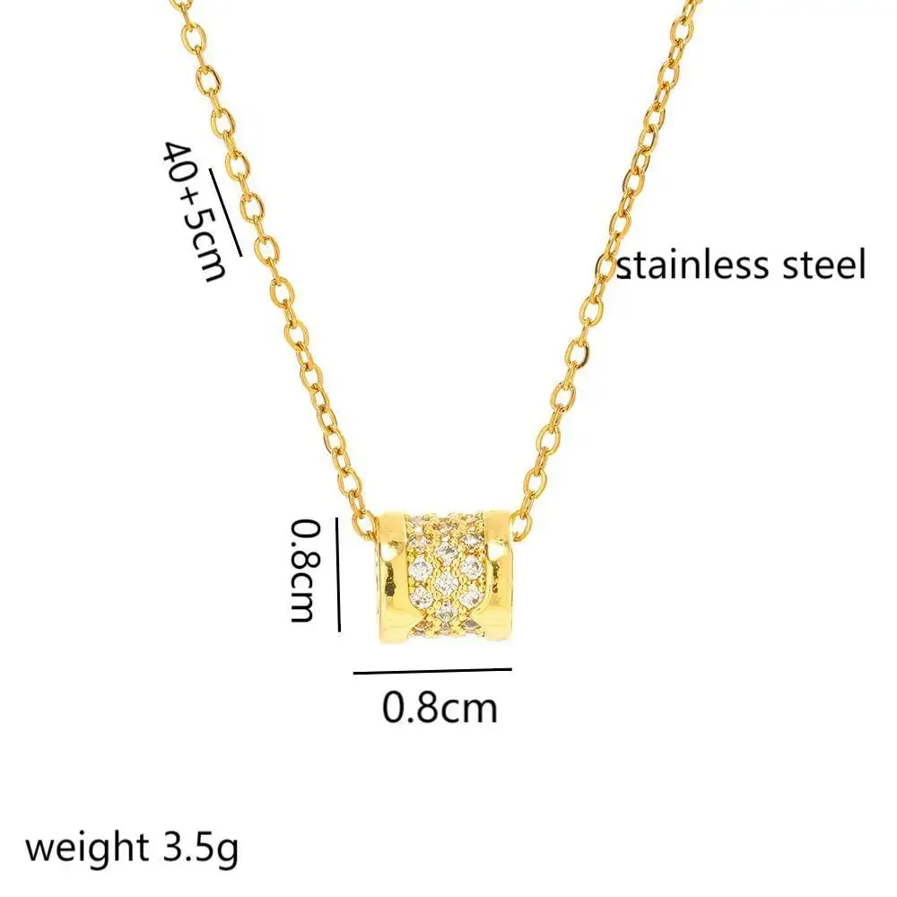 Новейшее женское колье 2025 года, слегка инкрустированное цирконом, титановой сталью, очень сильный дизайн.