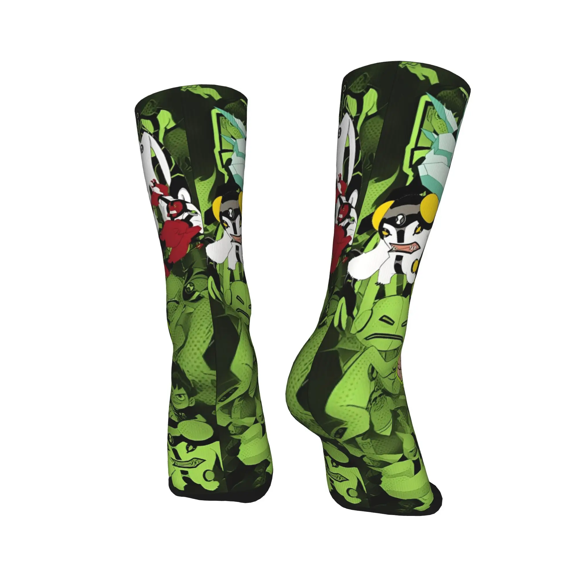 Ben 10 Omnitrix Unleashed Stockings  Leisure Socks Unisex Men Quality Socks Winter Skateboard Design Anti Skid