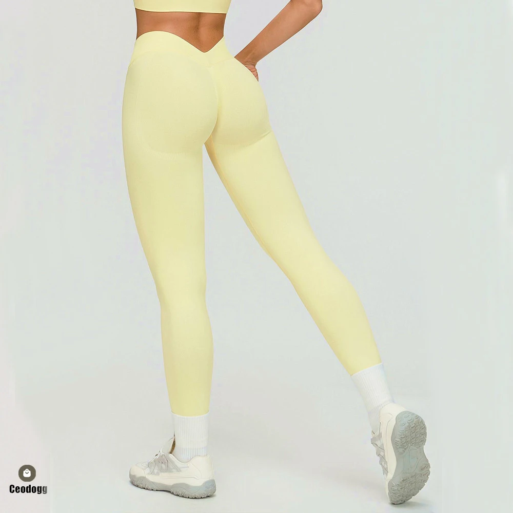 

Seamless Running Sports Yoga Legging Women Hip Lift Women Cycling V Back Fitness Workout Wear High Waist Gym Pant XP272