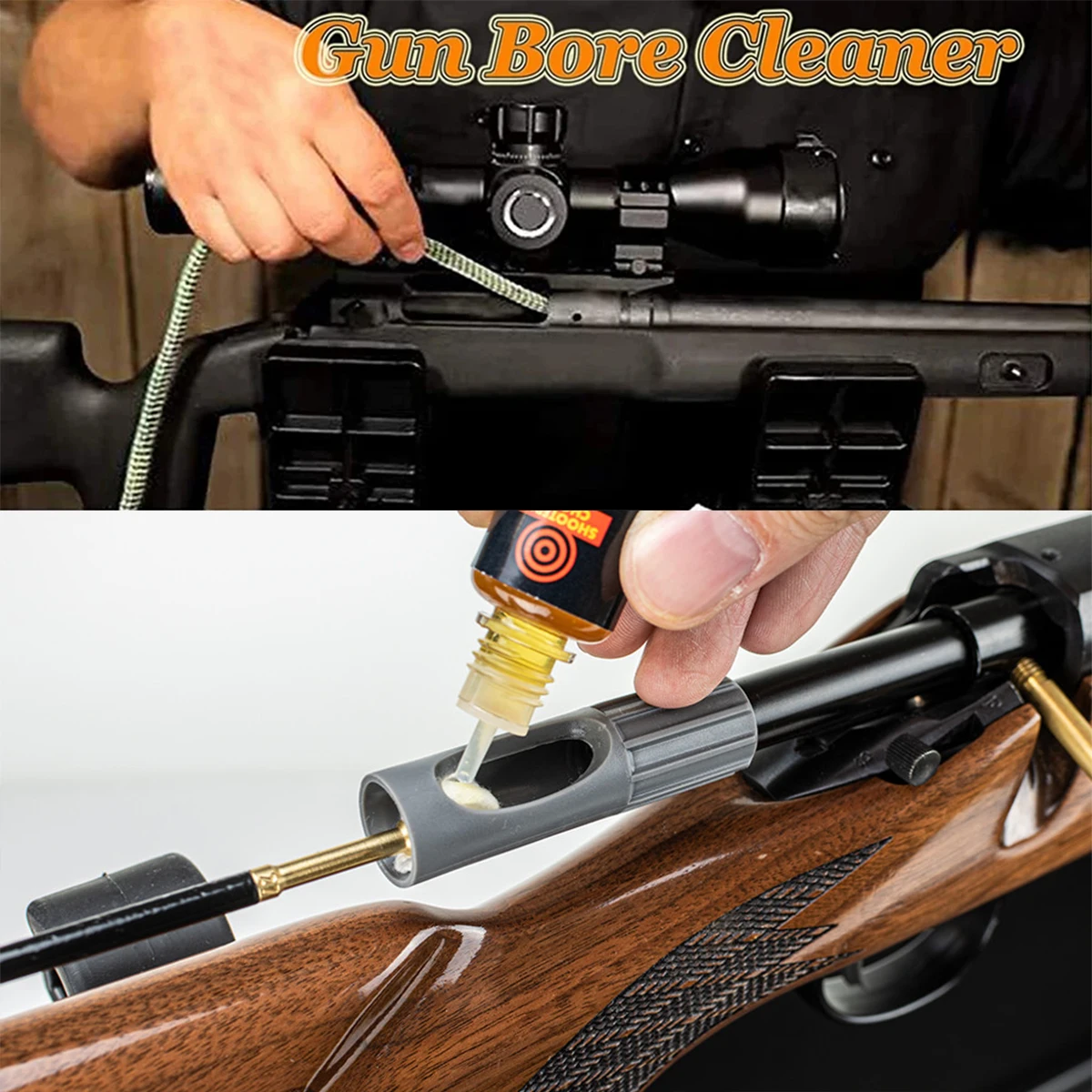 

Универсальный .17Cal .22Cal .30Cal направляющая для очистки отверстия пистолета очиститель отверстия веревки щетка для винтовки чистый комплект тактические охотничьи аксессуары