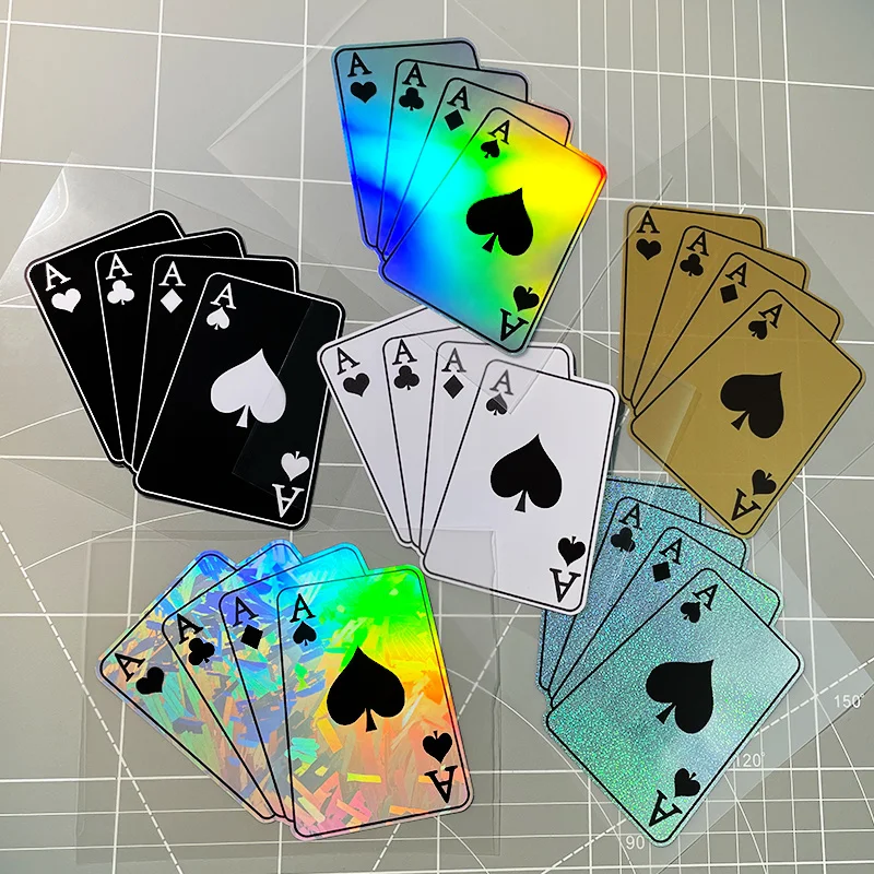 Poker Card Motorcycle Sticker Waterproof Vinyl Decal for Moto Fairing Scooter Side Panel Car Window Decoration