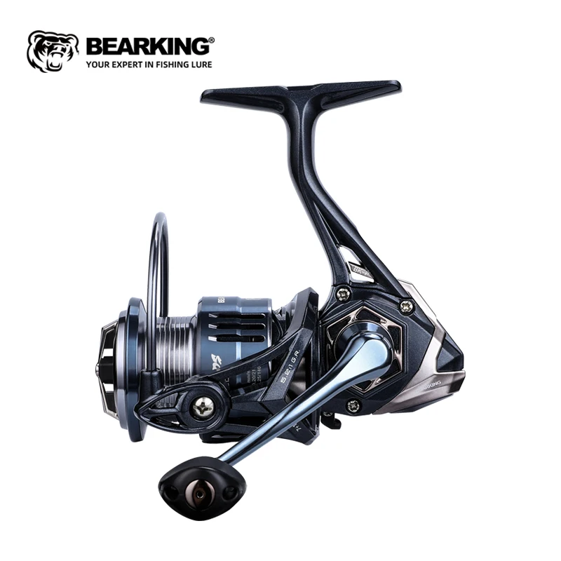 BEARKING PT series 7+1BB  5.2:1 Fishing Reel  Drag System 12kg Max Power Spinning Wheel Fishing Coil Shallow Spool