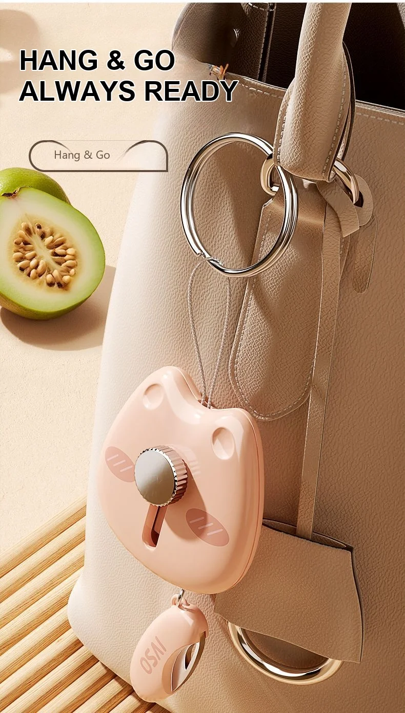 Descascador de Frutas Portátil com Chaveiro, Lâmina de Aço Inoxidável 304, Mini Ferramenta de Corte de Frutas para Viagens, Acessório de Cozinha para 