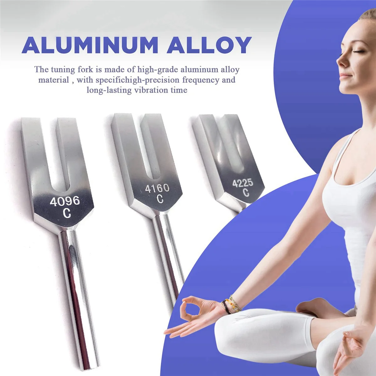 مجموعة شوكة ضبط ABGN 9X 4096 هرتز 4160 هرتز 4225 هرتز مجموعة شوكة ضبط مع المطارق الخشبية وحقيبة ملابس نمط 2