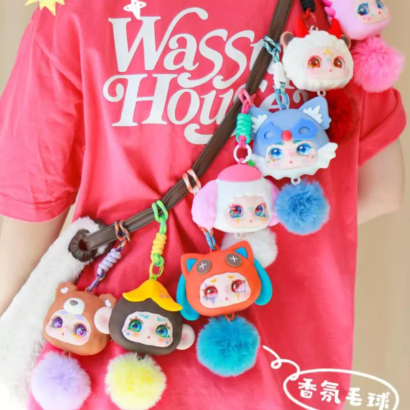

Genuine Kimmon Silicone Earphone Bag Series Blind Box Doll Cute headphone bag Pendant Mysterious box kids Toys Birthday Gifts