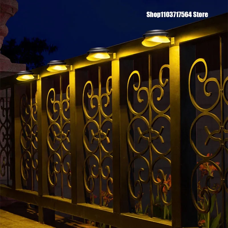 Hot selling fence solar lights home garden outdoor courtyard fence wall decoration LED outdoor wall lights