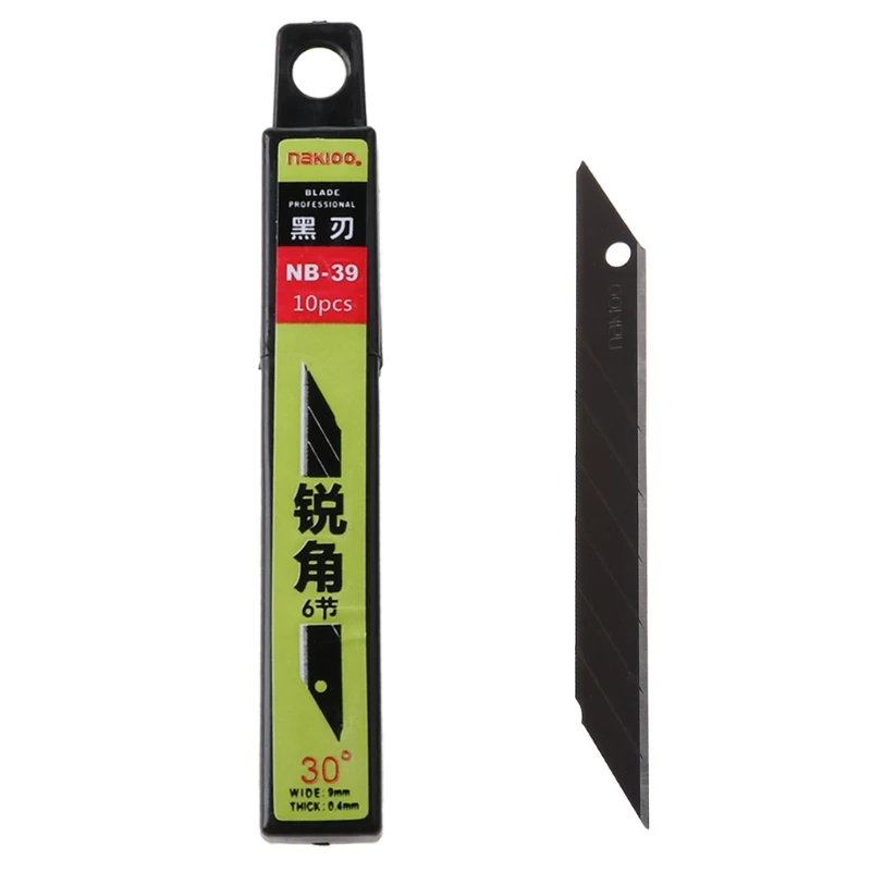 10pcs 30°Snap Off Replacement for Razor 9mm Shaving Utility Knife T