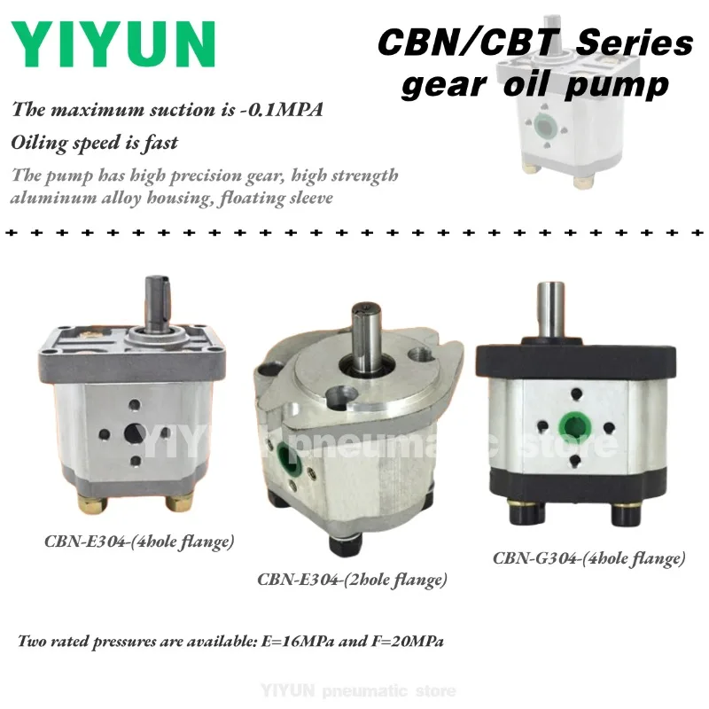 CBT-F304,F306, F308, F310,F312,F314,F316,F320,F325-4-hole flange YIYUN pneumatic element gear oil pump CBT series