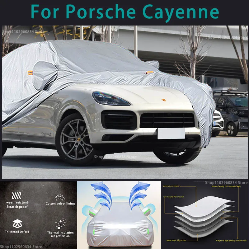 For Porsche Cayenne Full Car Covers Outdoor Sun uv protection Dust Snow Protective Anti Hail And Storm Auto Protective cover