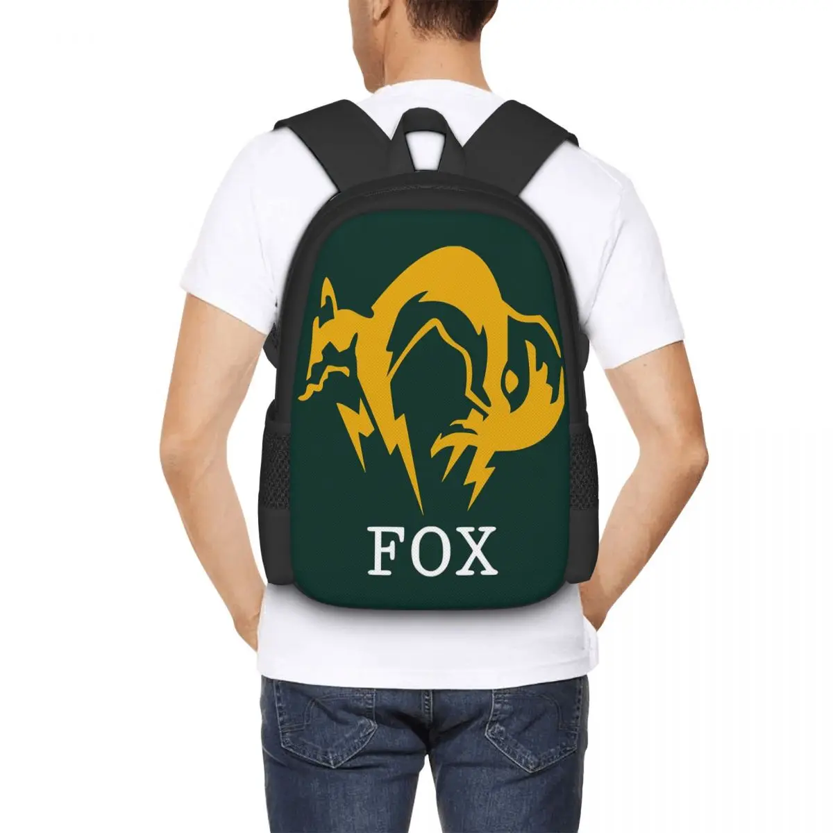 Metal Gear Solid Fox Backpack Hot Sale Daypack Large Capacity Boys Girls BookBag School Bag Shoulder Bags for Men Women