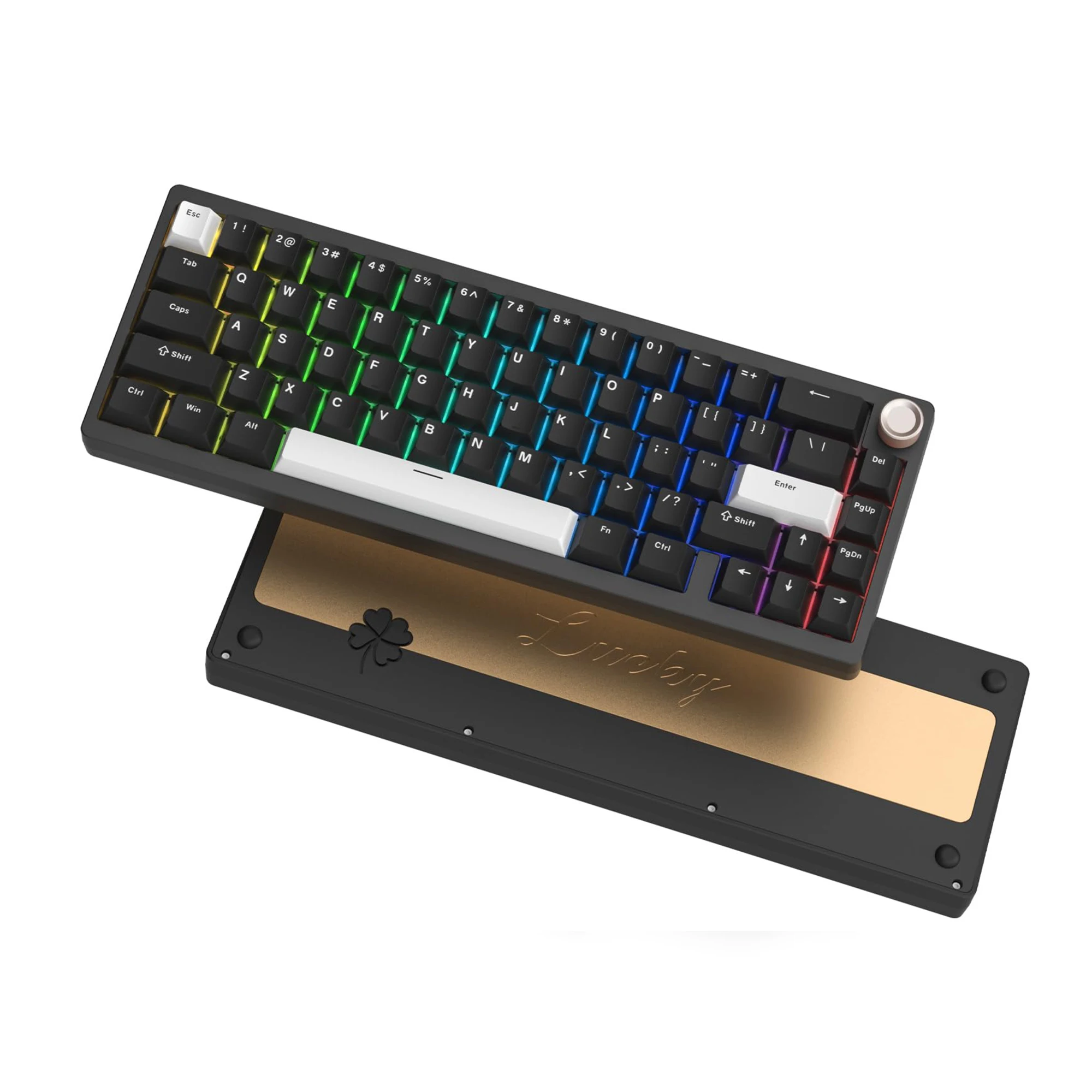 

Womier SK65 65% Tri-Mode Aluminum Alloy Shell Black Hot Swap Gaming Mechanical Keyboard RGB Wireless Gasket Mounted Keyboard