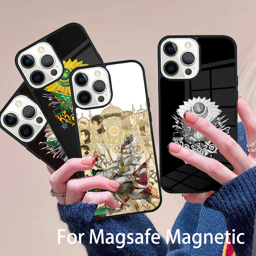

Ottoman Empire Coat Of Arms Phone Case Magesafe Magnetic Wireless Charge Cover For IPhone 16 11 12 13 14 15 Pro Max Plus Mini