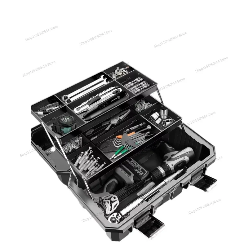 For toolbox hardware portable storage box for home large three-layer folding industrial grade multi-functional vehicle
