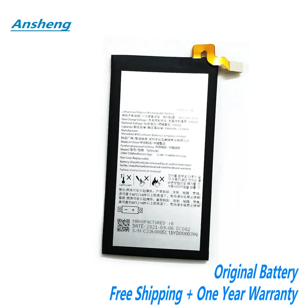 

Original 3360mAh TLp035B1 Battery For Blackberry Keytwo KEY2 Smart Phone