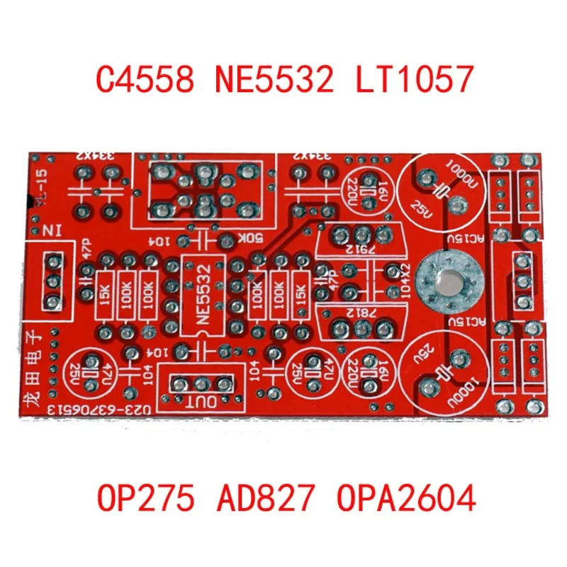 Power Amplifier Tone C4558 NE5532 AD827 OPA2604 LT1057 Dual Op Amp DIY Pure Front Pole PCB