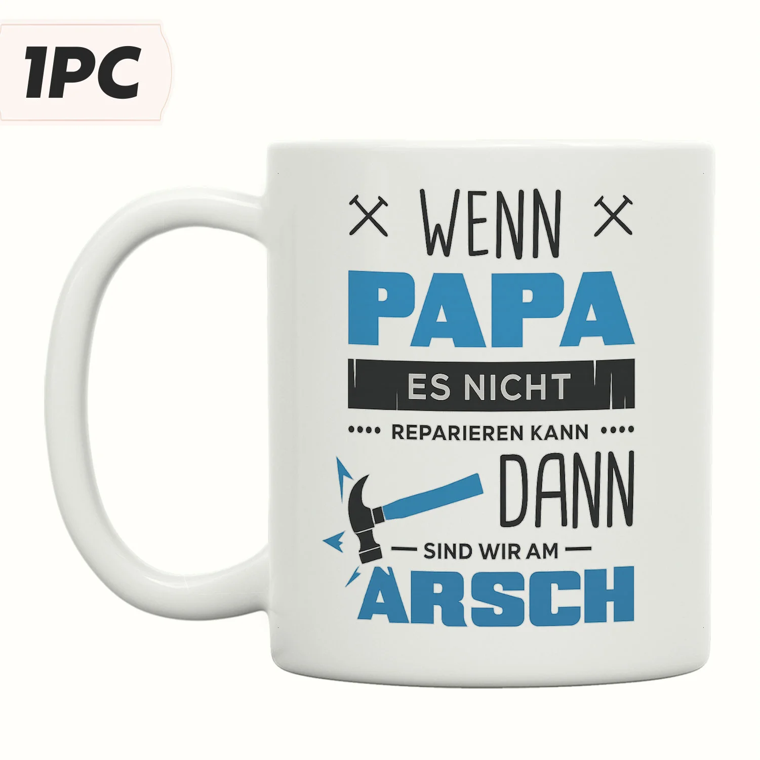 

Dad'S Presents, Holiday And Birthday Gifts for Father, Humorous Tool Decoration Featuring a German Saying: If Dad Can'T Fix It,