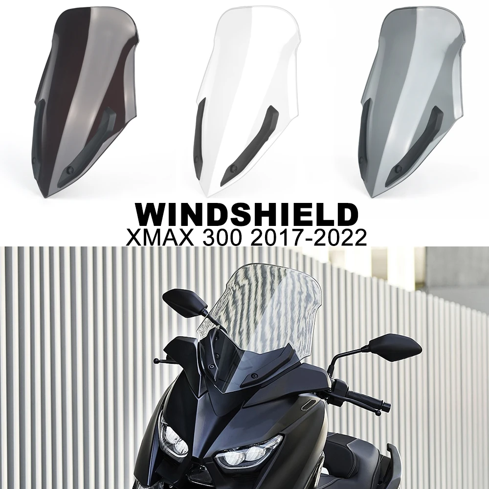 

For Yamaha Xmax X-max 300 Xmax300 X-max300 2017-2022 Motorcycle Front Windscreen Windshield Wind Screen Shield Deflector Guard