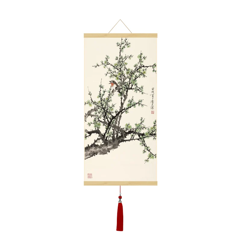 Antique Flowers, Birds, Plum Blossoms, Calligraphy and Painting Hotel Tea Houses Hallways Hanging Zen Paintings Chinese Art